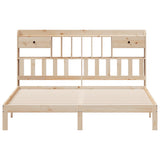 Bookcase Bed without Mattress 180x200cm Solid Wood Pine 3322607
