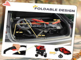 Oxford Cloth Folding 3-Wheel Pet Stroller Dog Trolley Red/Black T3398P349568