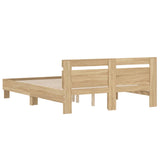 Bed Frame without Mattress Sonoma Oak 140x190 cm 3207436