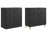 Cabinet Set 2 pcs Black Engineered Wood 3416746