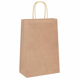 Paper Bags 250 pcs with Handles Brown 21x11x31 cm 4101588