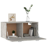 Wall Cabinet Concrete Grey 80x36.5x35 cm Engineered Wood 812937