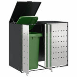 Wheelie Bin Storage for 2 Bins Anthracite 136 x 77.5 x 115.5 cm 3394778
