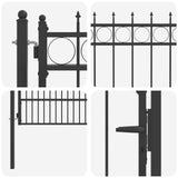 Fence Gate HORST Steel Black Lockable 42034072