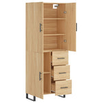 Highboard Sonoma Oak 69.5x34x180 cm Engineered Wood 3195926