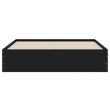 Bed Frame with Drawers without Mattress Black 140x190 cm 3207302