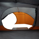 ZNTS Camping Tent Dome 4-Person Orange Waterproof 94729