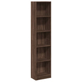Bookcase Brown Oak 40x24x176 cm Engineered Wood 857798