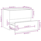 Sink Cabinet Grey Sonoma 60x38.5x45 cm Engineered Wood 815649