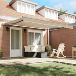 Retractable Awning Manual Beige 400 x 300 cm Fabric 3330611
