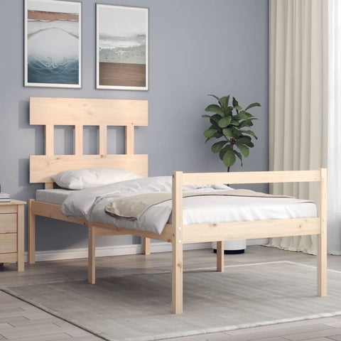 ZNTS Senior Bed without Mattress 90x200 cm Solid Wood 3195401