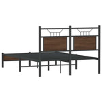 Bed Frame without Mattress Brown Oak 120x200 cm Engineered Wood 4106996