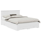 Bed Frame with Headboard White 140 x 190 cm Engineered Wood 3408254