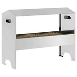 Livestock Feeding Trough Silver 79 x 35 x 62 cm 874629