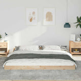 Bed Frame Brown 200 x 210 cm Solid Pine Wood 873361