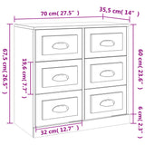 Sideboards 2 pcs White Engineered Wood 3185279