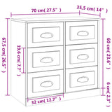 Sideboards 2 pcs White Engineered Wood 3185279