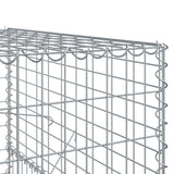 Gabion Basket with Cover 800x100x150 cm Galvanised Iron 3295220