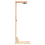 Outdoor Shower 210 cm Solid Pine Wood and Stainless Steel 886356