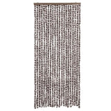 Fly Curtain Brown and White 90x200 cm Chenille 377392