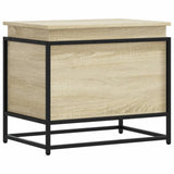 Storage Box with Lid Sonoma Oak 60x40x51.5 cm Engineered Wood 848795