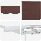 Manual Retractable Awning Brown 450x300 cm 3215629