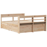 Bed Frame without Mattress 150x200 cm King Size Solid Wood Pine 3307119