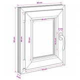 Basement Window Internal Colour White RISOR 40 x 55 cm 42047831