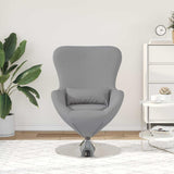 Egg Chair Light Grey 63 x 73 x 90 cm Fabric 42002736