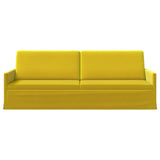 3 Seater Sofa Yellow 220 x 81 x 82 cm Velvet 42041160