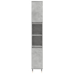 ZNTS 3 Piece Bathroom Furniture Set Concrete Grey Engineered Wood 3190295