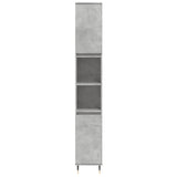 ZNTS 3 Piece Bathroom Furniture Set Concrete Grey Engineered Wood 3190295