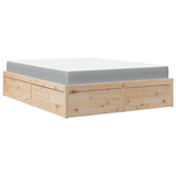 Bed with Mattress 140x200 cm Solid Wood Pine 3281934