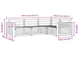 Sofa Sets 4 pcs Natural Solid Acacia Wood 3374734