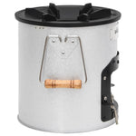 Camping Wood Stove Silver 45x25x26 cm Steel 319438