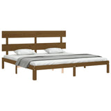 Bed Frame without Mattress Honey Brown 200x200 cm Solid Wood Pine 3193554