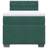 Box Spring Bed with Mattress Dark Green 80x200 cm Velvet 3286171