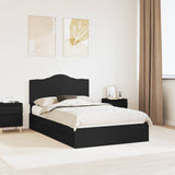 Storage Bed with Headboard Black 120 x 200 cm Engineered Wood 3413521