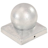 Post Caps 6 pcs Globe Final Galvanised Metal 101x101 mm 145500