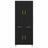 Highboard Black Oak 69.5 x 34 x 180 cm Engineered Wood 3416086