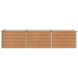 Raised Garden Bed Wood Brown 240 x 40 x 55 cm cold-rolled steel 8006251