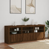 Sideboard with LED Lights Brown Oak 181.5x37x67 cm 3209008