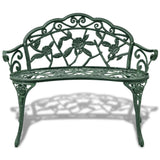 ZNTS Garden Bench 100 cm Cast Aluminium Green 42166