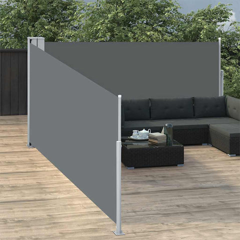 ZNTS Retractable Side Awning Anthracite 100x1000 cm 48474