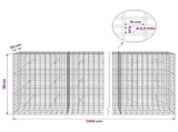 Gabion with 3.5 mm Wire and 5x10 cm Mesh 1200x20x150 cm 3462666