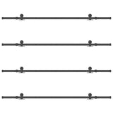 Sliding Door Hardware Kit 427 cm Steel Black 3295748