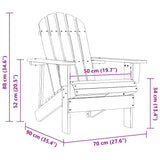 Garden Chair Grey Hardwood Medium Durable Garden Chair 45702