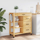 Kitchen Trolley MONZA 84x40x88.5 cm Solid Wood Pine 376112