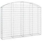 Arched Gabion Basket 200x30x140/160 cm Galvanised Iron 153467