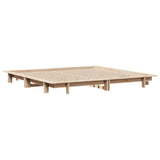 Bed Frame without Mattress 200x200 cm Solid Wood Pine 3302261